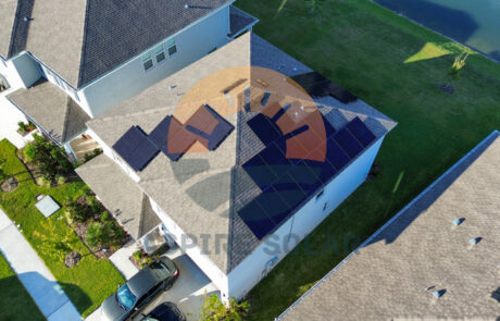 Aspire Solar rooftop solar panel installation on a residential home at Broad River Avenue