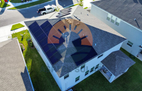 Aspire Solar residential rooftop solar panel system installed on a home at Broad River Avenue.