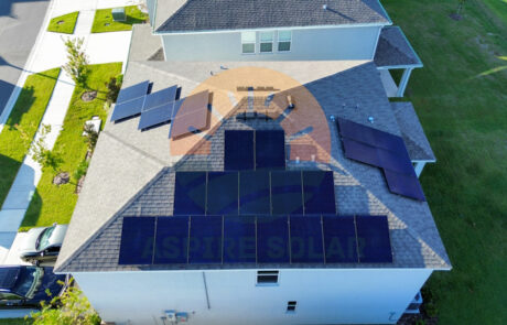 Aspire Solar residential rooftop solar panel system installed at a Broad River Avenue home.