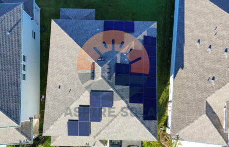 Aspire Solar residential rooftop solar panel system installed at a Broad River Avenue home.