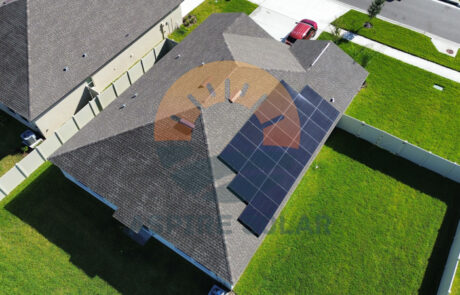 Aspire Solar residential rooftop solar panel system installed at a Rainbow Quartz Way home